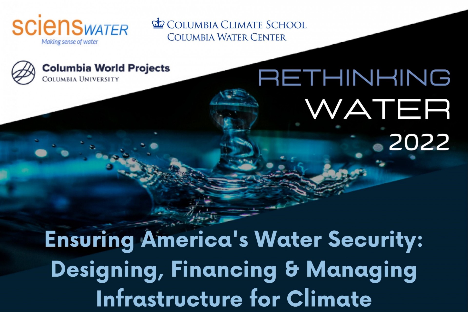 Rethinking Water 2022 Hosted by Sciens Water, Columbia Water Center, and Columbia World Projects