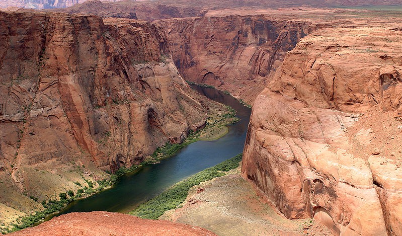 Colorado River Flowing Through Canyon