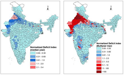 India water stress charts 