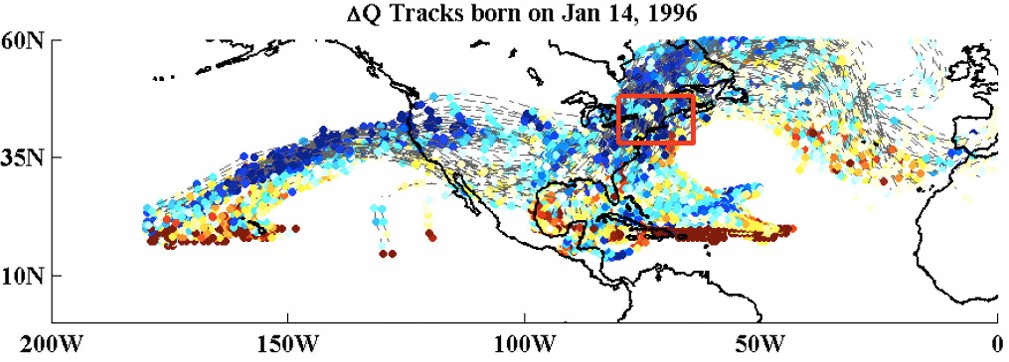 Climate map of North America
