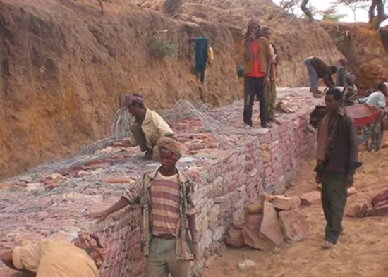 Construction workers in Ethiopia